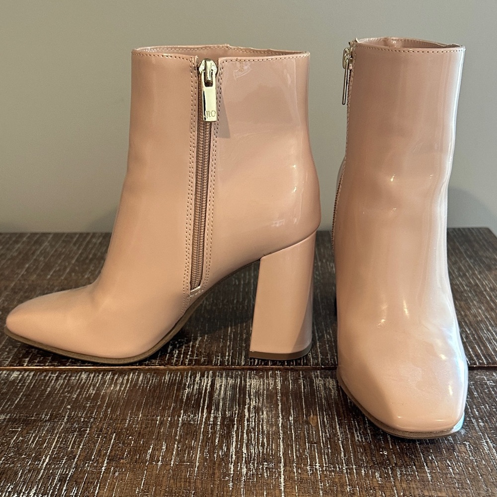 J Lo Jennifer Lopez ~ Josey Bootie ~ Patent Nude ~ 8